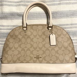 Tan Coach purse